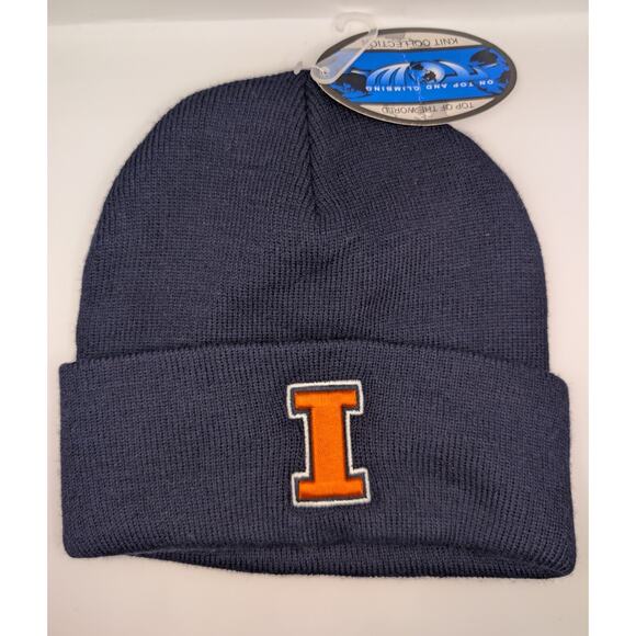 University of Illinois Fighting Illini Navy Knit Beanie | New with Tags - Picture 1 of 2